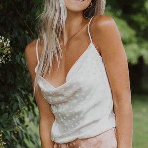 Silky cowl neck cami